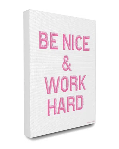 STUPELL STUPELL COLLECTION BE NICE AND WORK HARD BEVEL TYPOGRAPHY