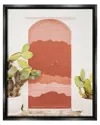 Stupell Contemporary Desert Doorway Cactus Framed Floater Canvas Wall Art By Leah Straatsma