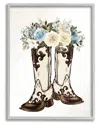 Stupell Cowboy Boot Mixed Flower Bouquet Framed Giclee Wall Art By Kim Allen