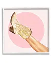 Stupell Cowgirl Boot Pink Country Fashion Framed Giclee Wall Art By Ziwei Li