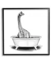 Stupell Dinosaur Vintage Bathroom Tub Framed Giclee Wall Art By Rachel Nieman