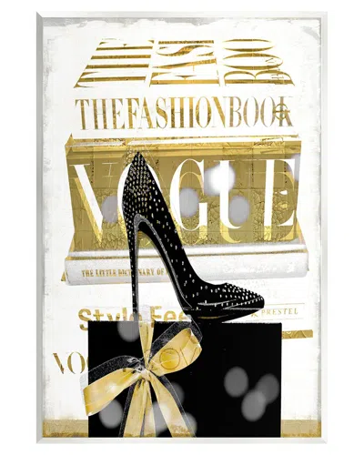 Stupell Fashion Books Stacked Glam Heels Wall Plaque Wall Art By Madeline Blake