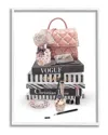 Stupell Fashion Bookstack Purse Perfume Pink Glam Design Wall Art In Pink
