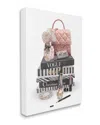 Stupell Fashion Bookstack Purse Perfume Pink Glam Design Wall Art In Pink
