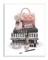 Stupell Fashion Bookstack Purse Perfume Pink Glam Design Wall Art In Pink