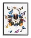 Stupell Fashion Buckle Purse Colorful Butterflies And Floral Wall Art In White