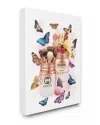 Stupell Fashion Cosmetic Jars Vibrant Colorful Butterflies In White