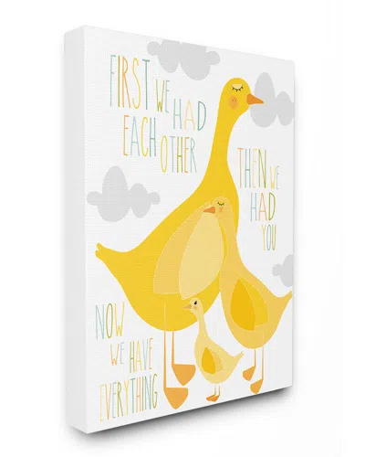 Stupell First We Had Each Other Yellow Ducks By Karen Zukowski (finny And Zook) Canvas Art In Multi