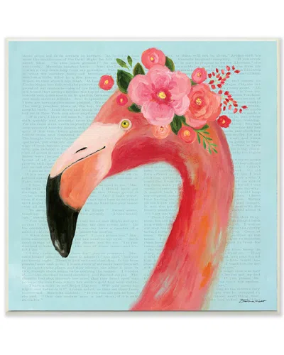 Stupell Floral Flamingo Blue Portrait By Stephanie Workman Marrott