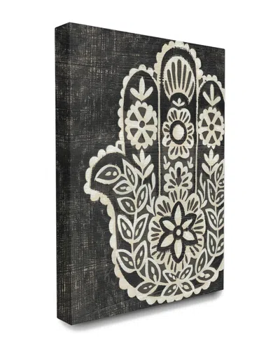 Stupell Floral Pattern Black And White Hamsa
