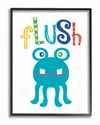 Stupell Flush Monster Cartoon Typography By Tara Moss Framed Art