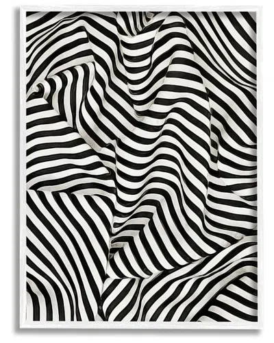Stupell Folded Striped Drapery Pattern Framed Giclee Wall Art By Ashley Aldridge