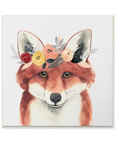 Stupell Forest Fox In Flower Crown By Grace Popp