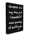 Stupell Forever Is A Long Time' B&w Glam Canvas Wall Art By Lulusimonstudio