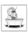Stupell Funny Dinosaur Bathing Tub Framed Giclee Wall Art By Rachel Nieman