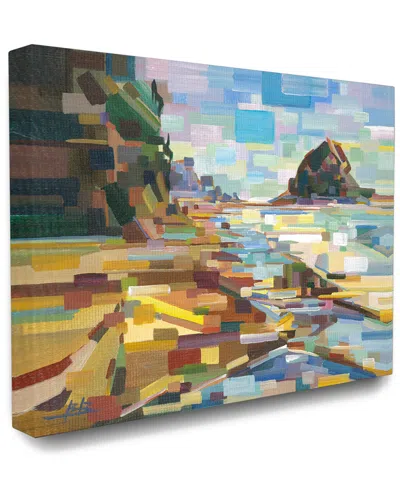 Stupell Geometric Downeast Rocky Coast Canvas Art