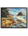 Stupell Geometric Downeast Rocky Coast Framed Art