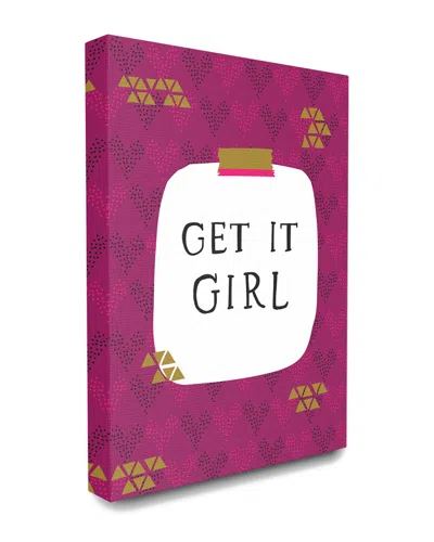 Stupell Get It Girl Shapes Purple Glam Girl