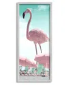 Stupell Giant Flamingo Pastel Beach Scene Framed Giclee Wall Art By Ziwei Li