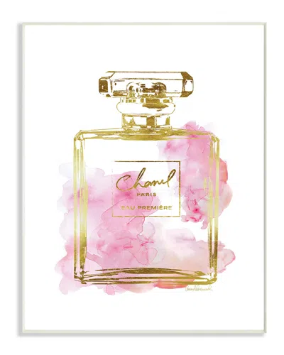 Stupell Glam Perfume Bottle Gold Pink By Amanda Greenwood