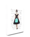 Stupell Glam Shopping Hepburn Woman Blue Bubble Gum Fashion