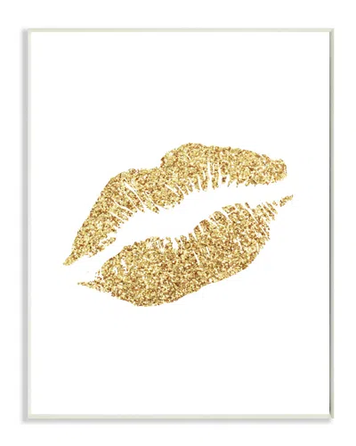 Stupell Glitter Lips Glam Wall Art By Lulusimonstudio In White