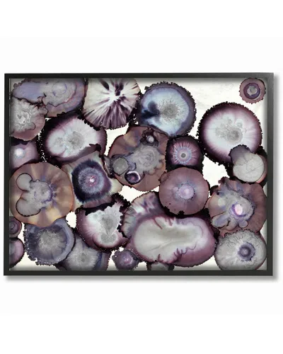 Stupell Grey And Purple Abstract Geode By Third And Wall Framed Art