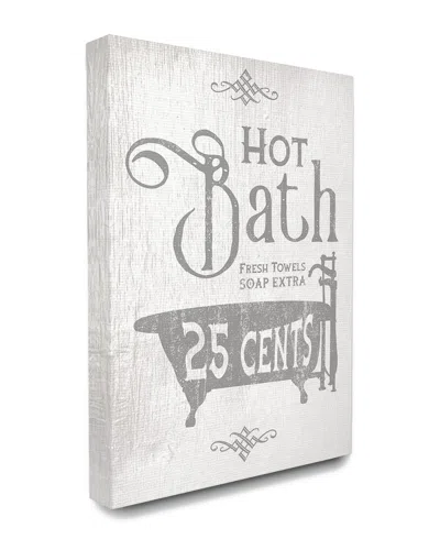Stupell Grey And White Hot Bath Tub Vintage Sign