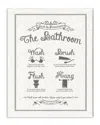 Stupell Guide To Bathroom Procedures Linen Look