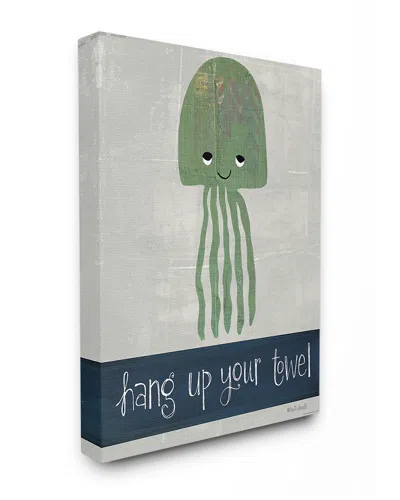 Stupell Hang Up Your Towel Jellyfish By Katie Doucette Canvas Art In Multi