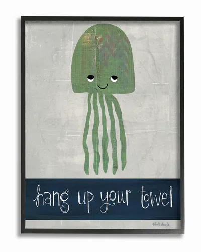 STUPELL HANG UP YOUR TOWEL JELLYFISH BY KATIE DOUCETTE FRAMED ART
