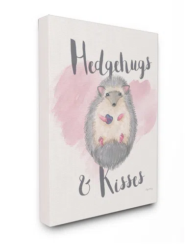 Stupell Hedgehugs And Kisses Pink By Elyse Deneige Canvas Art In Multi