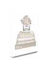 Stupell High Fashion Bookstack With Tan Flowers