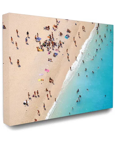 Stupell Home Decor Aerial Beach View Sunbathers