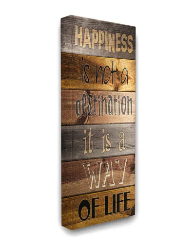Stupell Home Decor Happiness Destination Planked Typography