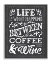 Stupell Home Decor Life Happens Between Coffee Art On Wood 13x19