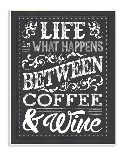 Stupell Home Decor Life Happens Between Coffee Art On Wood 13x19