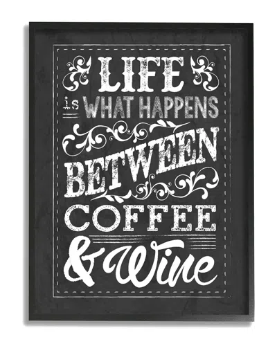 Stupell Home Decor Life Happens Between Coffee Framed Art