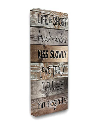 Stupell Home Decor Life Is Short Planked Typography