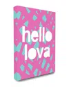 Stupell Home Decor Lulusimonstudio Hello Lova Abstract Lines Typography