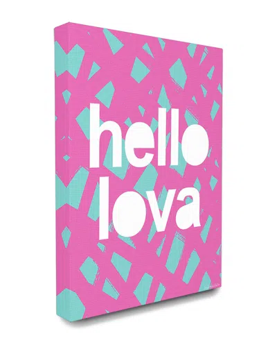 Stupell Home Decor Lulusimonstudio Hello Lova Abstract Lines Typography