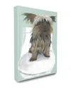 Stupell Home Decor Yorkie In The Bathroom Illustration