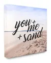 Stupell Home Decor You Plus Me Plus Sand Cursive Typography