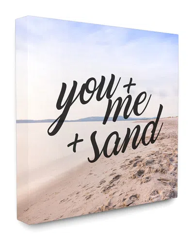 STUPELL STUPELL HOME DECOR YOU PLUS ME PLUS SAND CURSIVE TYPOGRAPHY