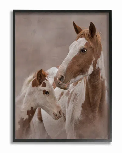 Stupell Horse Family Photograph By Larry Mcferrin Framed Art