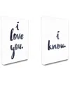 Stupell I Love You Canvas Art