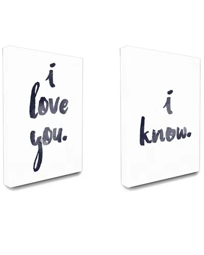 Stupell I Love You Canvas Art