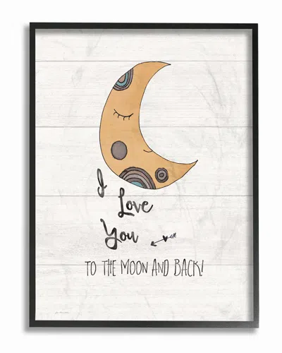 Stupell I Love You Moon By Jo Moulton Framed Art