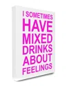 Stupell I Sometimes Have Mixed Drinks Pink Canvas Wall Art By Lulusimonstudio