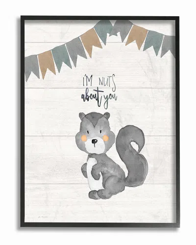 STUPELL I'M NUTS ABOUT YOU SQUIRREL BY JO MOULTON FRAMED ART